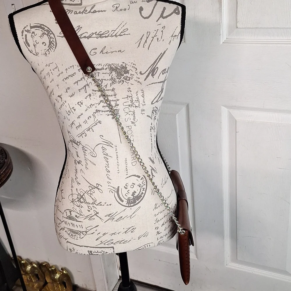 Handtasche Vintage Leather Crossbody Bag - Picture 4 of 11